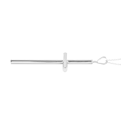Sterling Silver Cross Pendant Necklace 18 Inches 3.75 Grams