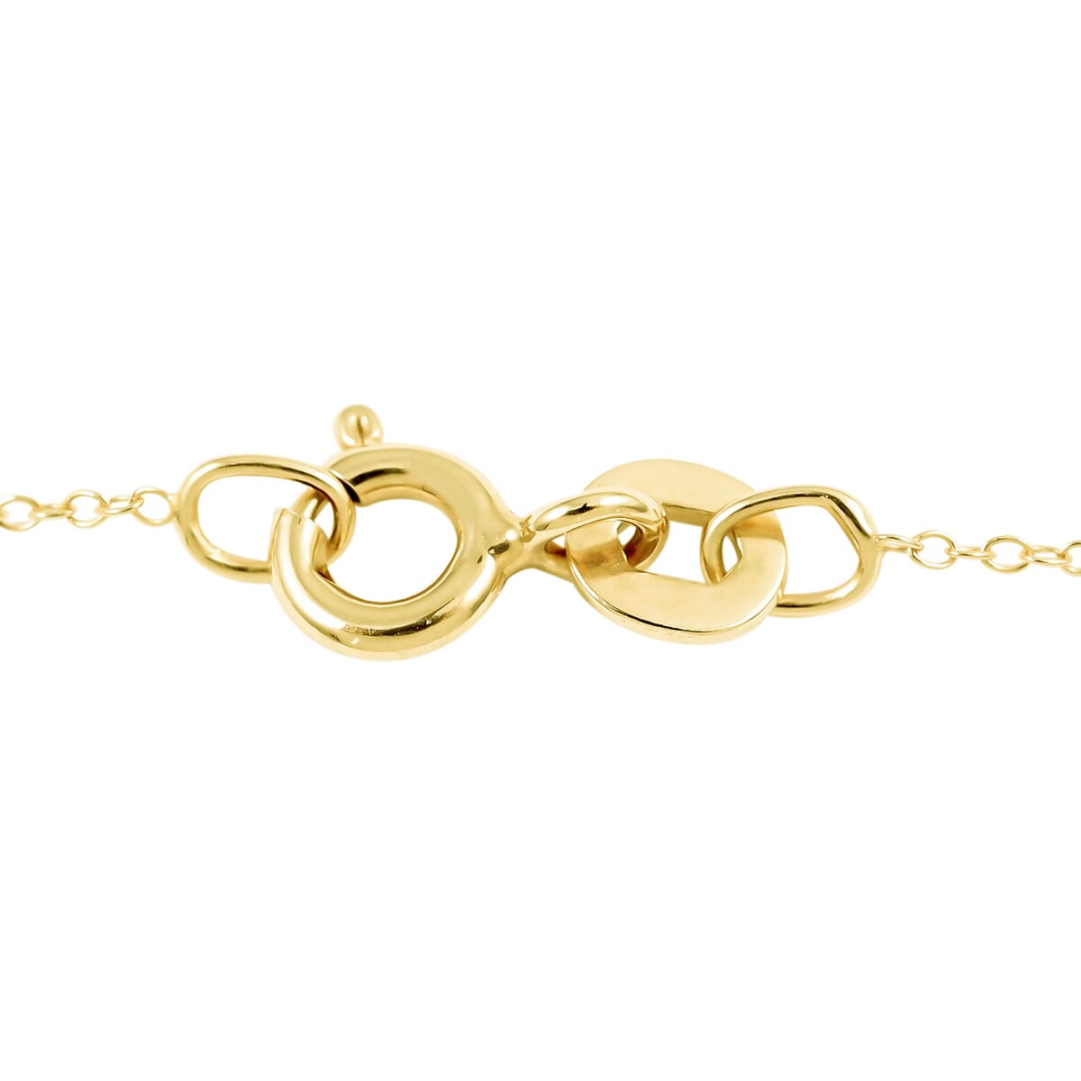 14K Yellow Gold Over Sterling Silver Cross Pendant Necklace 18 Inches 3.75 Grams image number 4
