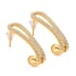 Cheryl Exclusive Pick White Shell Pearl and Simulated Diamond Set of 3 J-Hoop, Drop & Stud Interchangeable Earrings in 14K Yellow Gold Over Sterling Silver 0.65 ctw image number 3