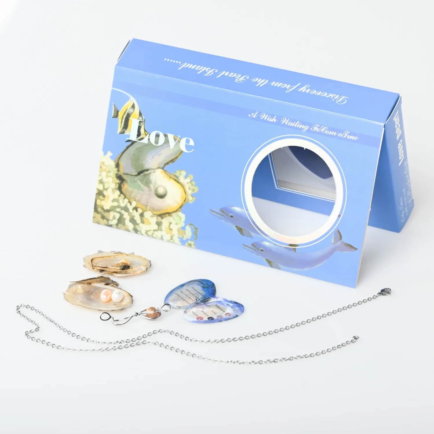 Love pearl necklace and online pendant gift set