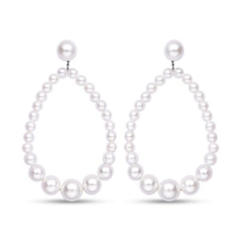 Shell Pearl 54.00 ctw Earrings in Stainless Steel
