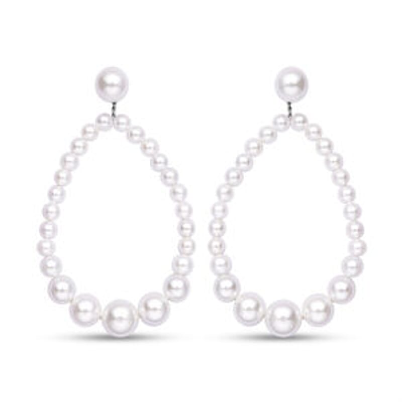 Shell Pearl 54.00 ctw Earrings in Stainless Steel