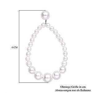 Shell Pearl 54.00 ctw Earrings in Stainless Steel