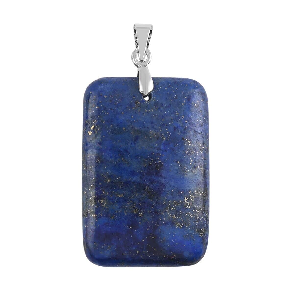 South African Tiger's Eye and Lapis Lazuli Set of 2 Pendants with Hematite Beaded Necklace 20-22In in Stainless Steel 86.00 ctw image number 5