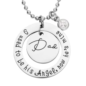 Austrian Crystal Round Pendant Necklace 24 Inches in Stainless Steel