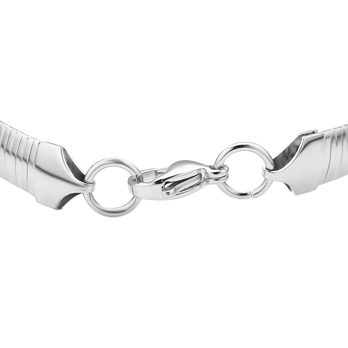 Omega Bracelet (7.00 In)and Earrings in Stainless Steel image number 4