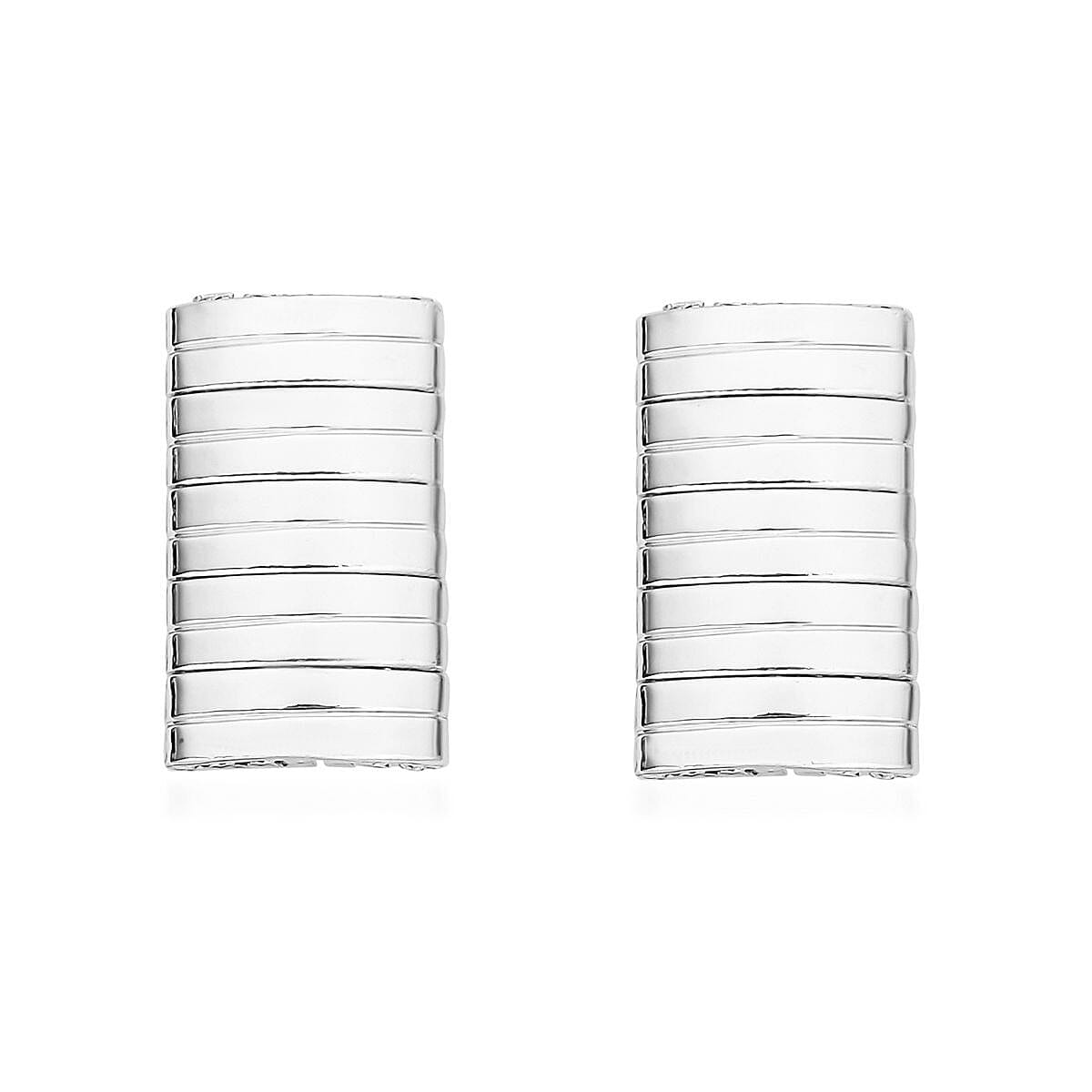 Omega Bracelet (7.00 In)and Earrings in Stainless Steel image number 5