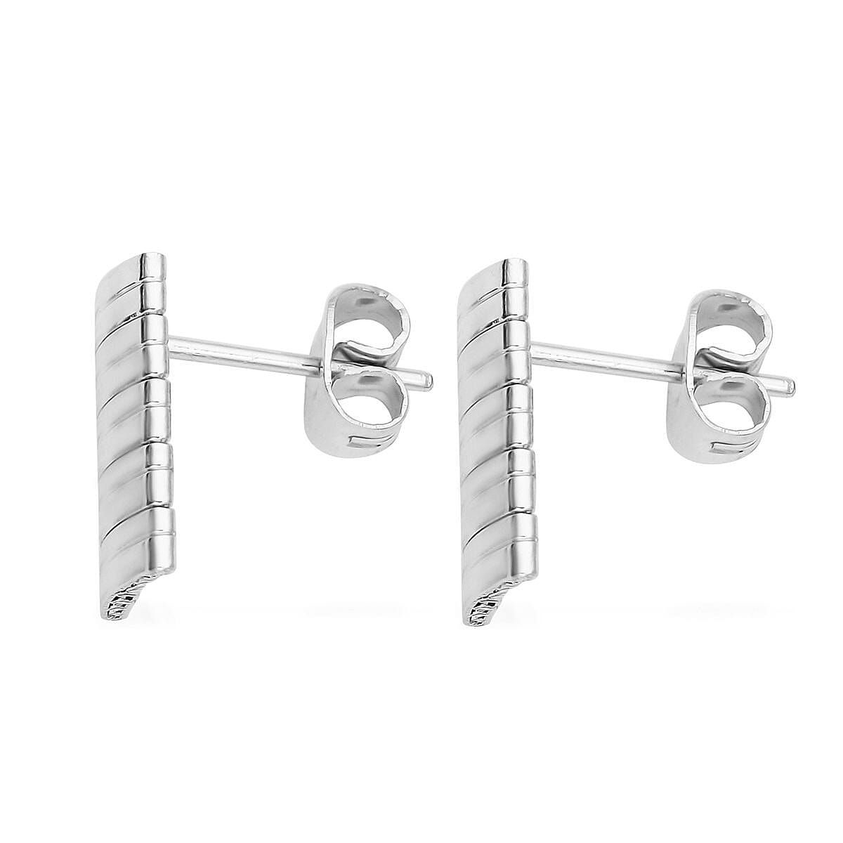 Omega Bracelet (7.00 In)and Earrings in Stainless Steel image number 6