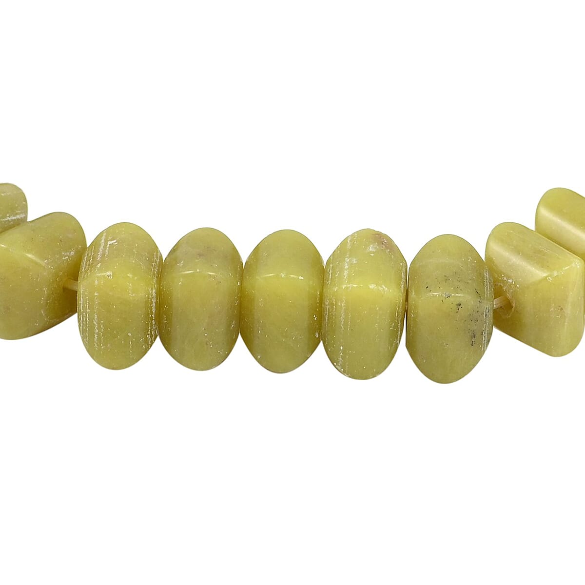 Set of 2 Chrysocolla Color Jasper and Olive Jade Pumpkin Beaded Stretch Bracelet 230.00 ctw image number 3