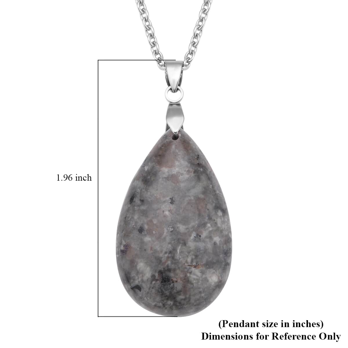 Natural Yooperlite Pear Shape Pendant in Sterling Silver with Stainless Steel Necklace 24 Inches with Free UV Flash Light 70.00 ctw image number 5
