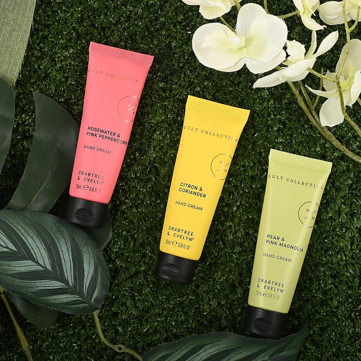 Closeout Crabtree & Evelyn Cult Collection Set of 3 Hand Creams 25ml image number 1