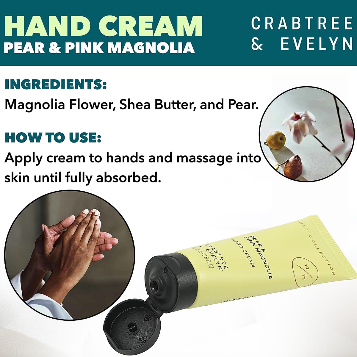 Closeout Crabtree & Evelyn Cult Collection Set of 3 Hand Creams 25ml image number 3