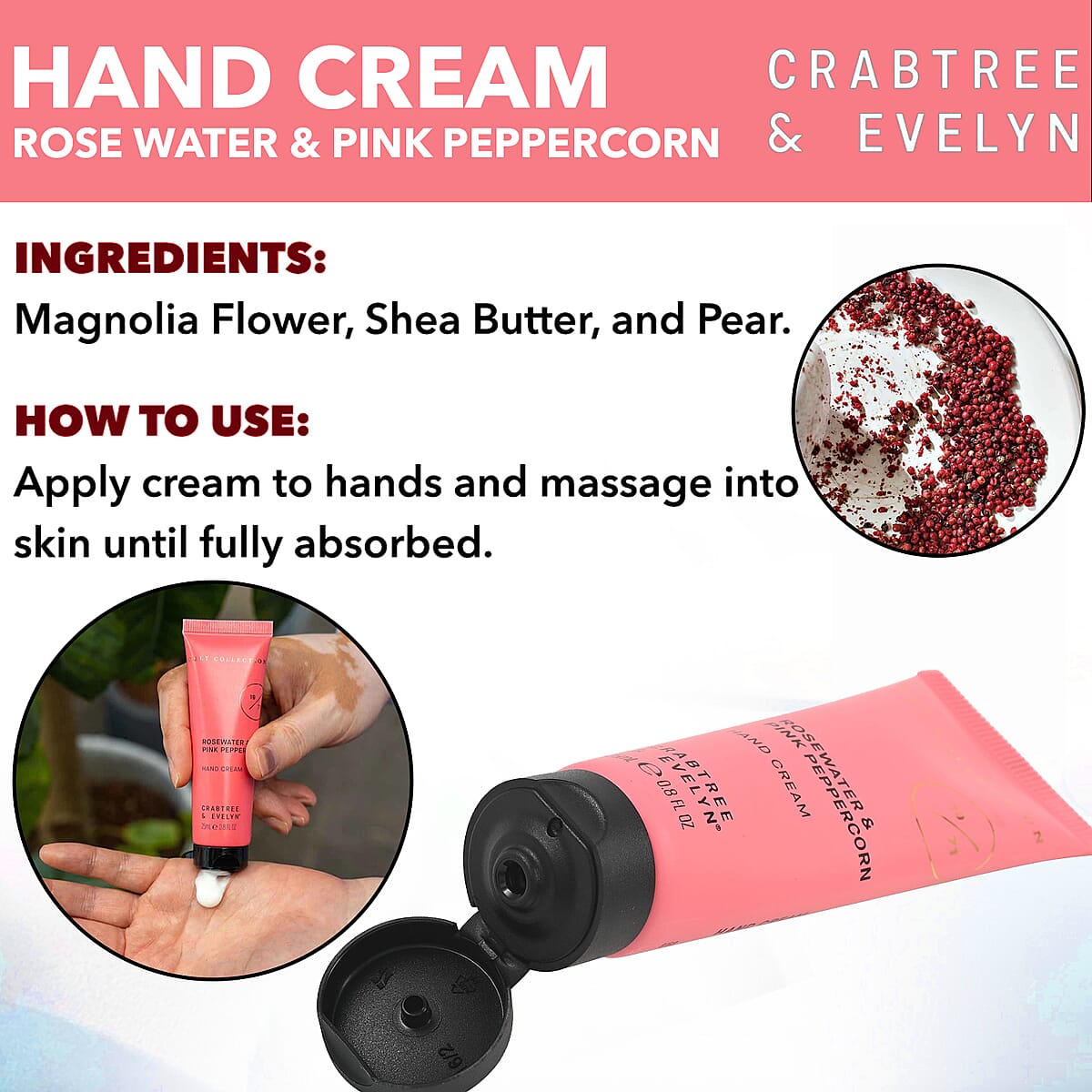 Closeout Crabtree & Evelyn Cult Collection Set of 3 Hand Creams 25ml image number 4