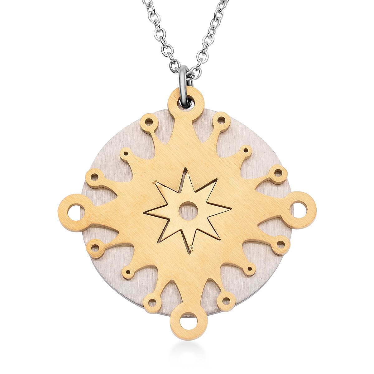 I Started Out Pendant Necklace (20 Inches) in Black Oxidized, ION Plated YG and Stainless Steel , Tarnish-Free, Waterproof, Sweat Proof Jewelry image number 0