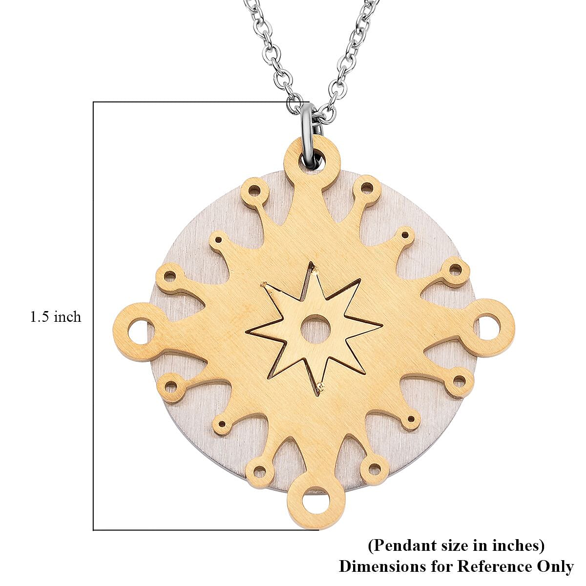 I Started Out Pendant Necklace (20 Inches) in Black Oxidized, ION Plated YG and Stainless Steel , Tarnish-Free, Waterproof, Sweat Proof Jewelry image number 5