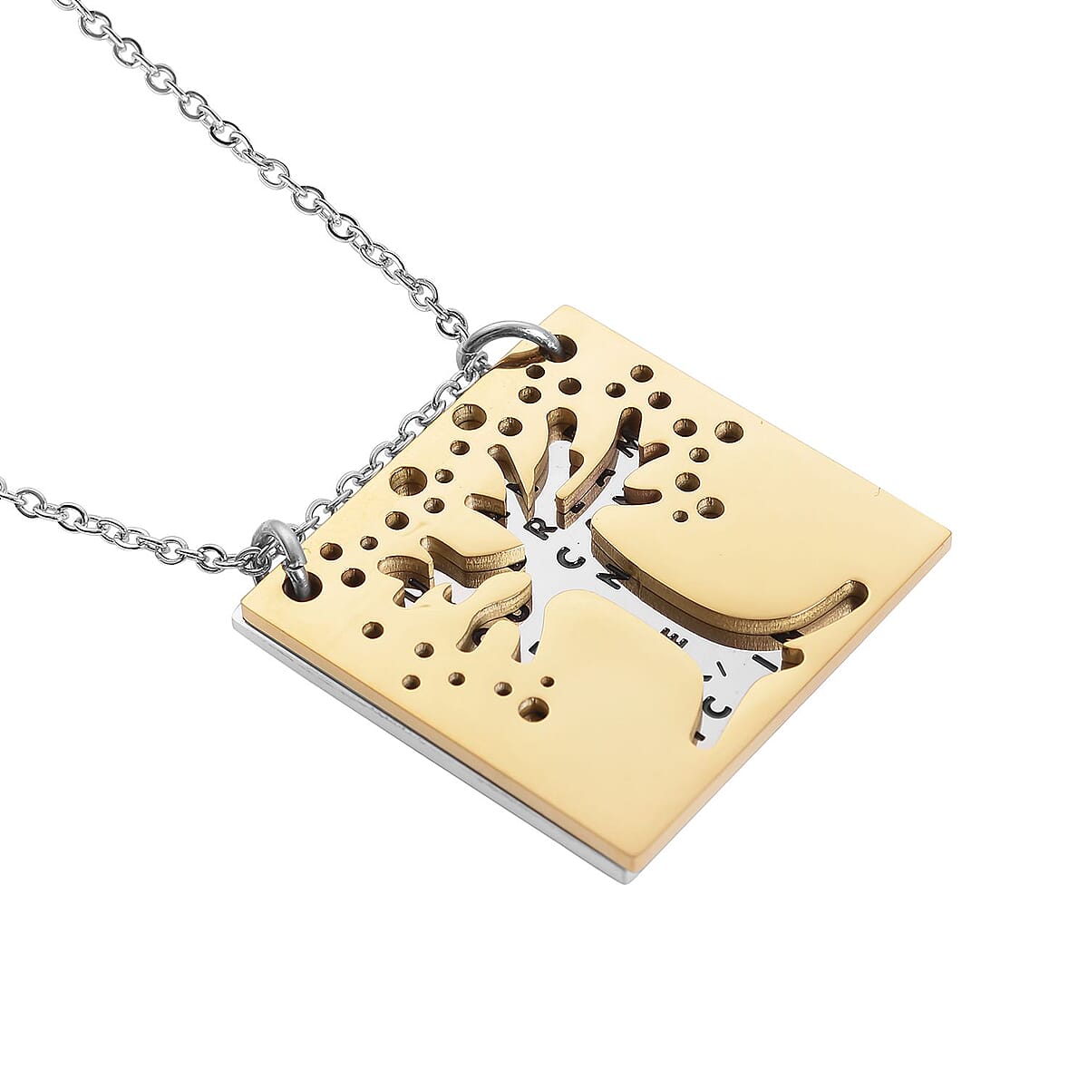 Whatever You Can Do Pendant Necklace (20 Inches) in Black Oxidized, ION Plated YG and Stainless Steel , Tarnish-Free, Waterproof, Sweat Proof Jewelry image number 3