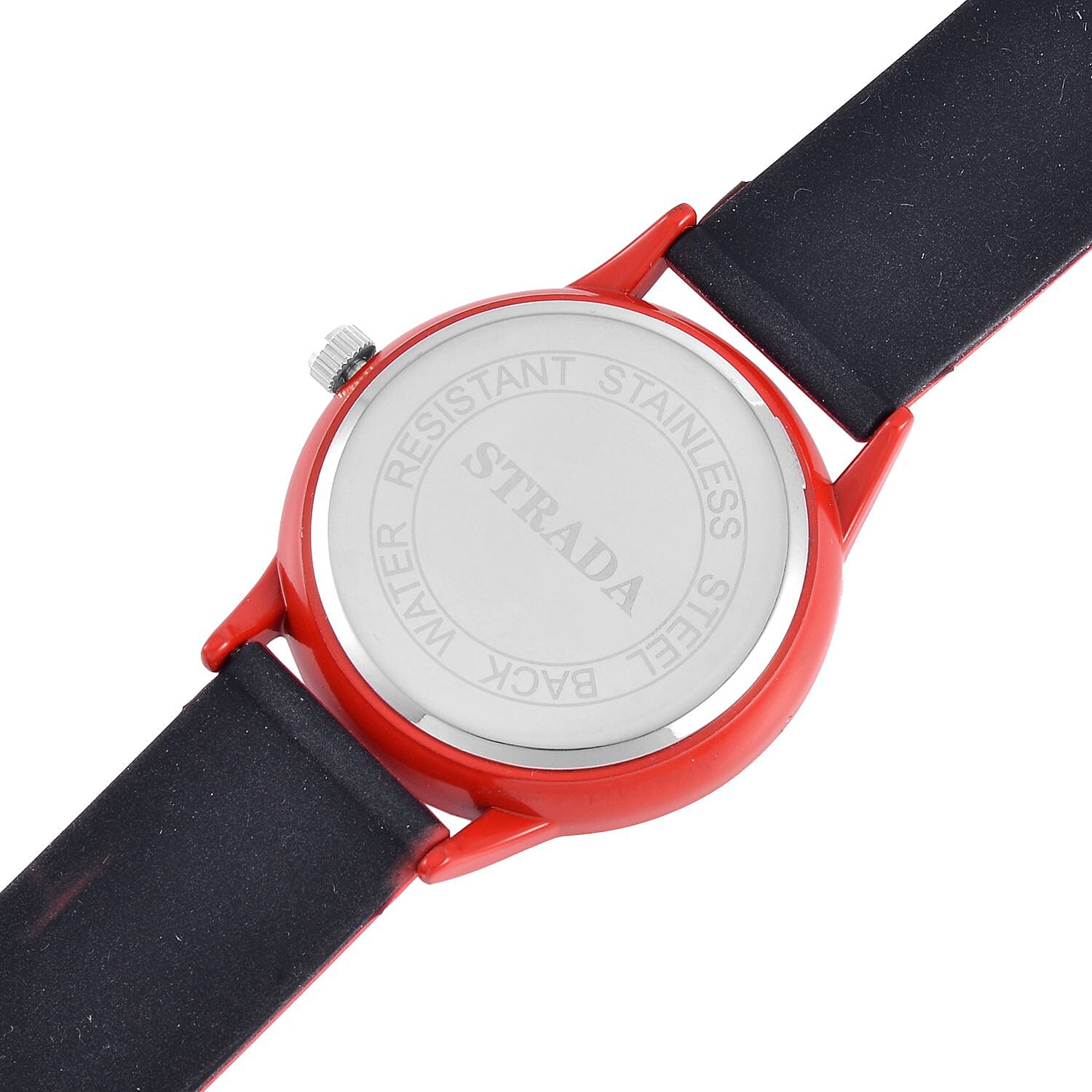 Strada Japanese Movement Set of 3 Watch with Blue, Red and Green Silicone Strap (5.50-6.75Inches) (40mm)