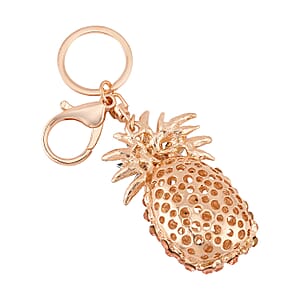  Set of 3 Multi Color Austrian Crystal, Enameled Elephant, Cat and Tiger Keychain in Dualtone