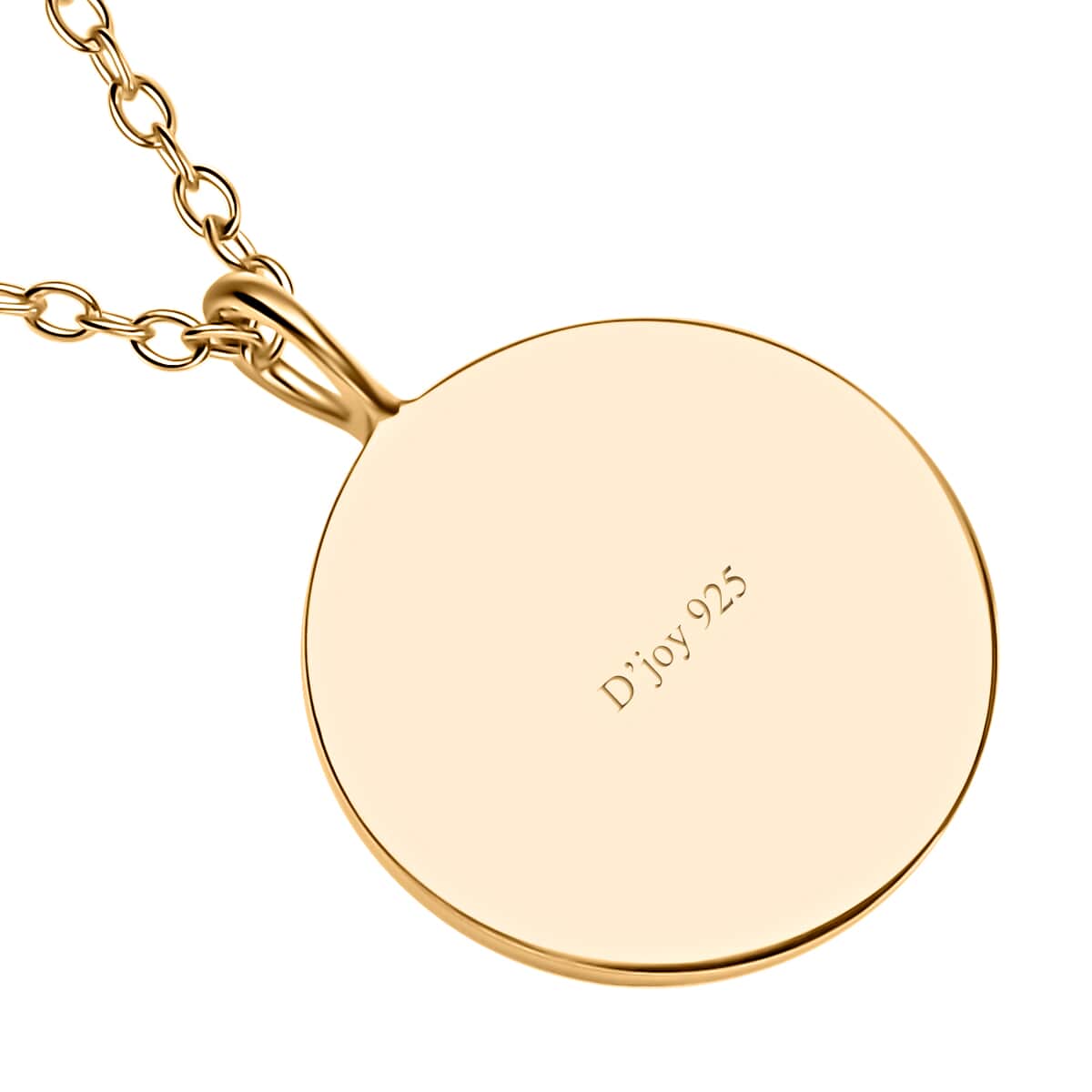 Dainty Pause Sign Pendant Necklace, 16-18 Inch Adjustable Necklace, 14K Yellow Gold Over Sterling Silver Pendant Necklace 3.90 Grams image number 5