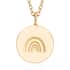 Rainbow Sign Jewelry Gift Set Pendant Necklace 16-18 Inches in 14K Yellow Gold Over Sterling Silver 4.15 Grams image number 2