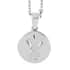 No Kid Hungry Embossed Logo Coin Pendant Necklace (18 inches) in Stainless Steel , Tarnish-Free, Waterproof, Sweat Proof Jewelry image number 0