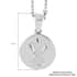 No Kid Hungry Embossed Logo Coin Pendant Necklace (18 inches) in Stainless Steel , Tarnish-Free, Waterproof, Sweat Proof Jewelry image number 6