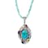 Artisan Crafted Peruvian Opalina and Multi Gemstone Pendant with Beaded Necklace 20 Inches in Sterling Silver 80.10 ctw image number 0