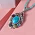 Artisan Crafted Peruvian Opalina and Multi Gemstone Pendant with Beaded Necklace 20 Inches in Sterling Silver 80.10 ctw image number 1