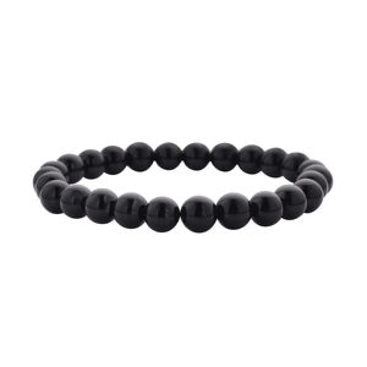 Black Obsidian 104.00 ctw Set Earrings, Bracelet (7.50 In) and Necklace (18-20 Inches) in Stainless Steel image number 5