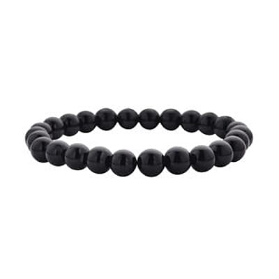 Black Obsidian 104.00 ctw Set Earrings, Bracelet (7.50 In) and Necklace (18-20 Inches) in Stainless Steel