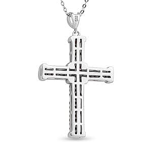 Mozambique Garnet 0.50 ctw Pendant Necklace (18 Inches) in Rhodium Over Sterling Silver