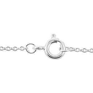 Mozambique Garnet 0.50 ctw Pendant Necklace (18 Inches) in Rhodium Over Sterling Silver