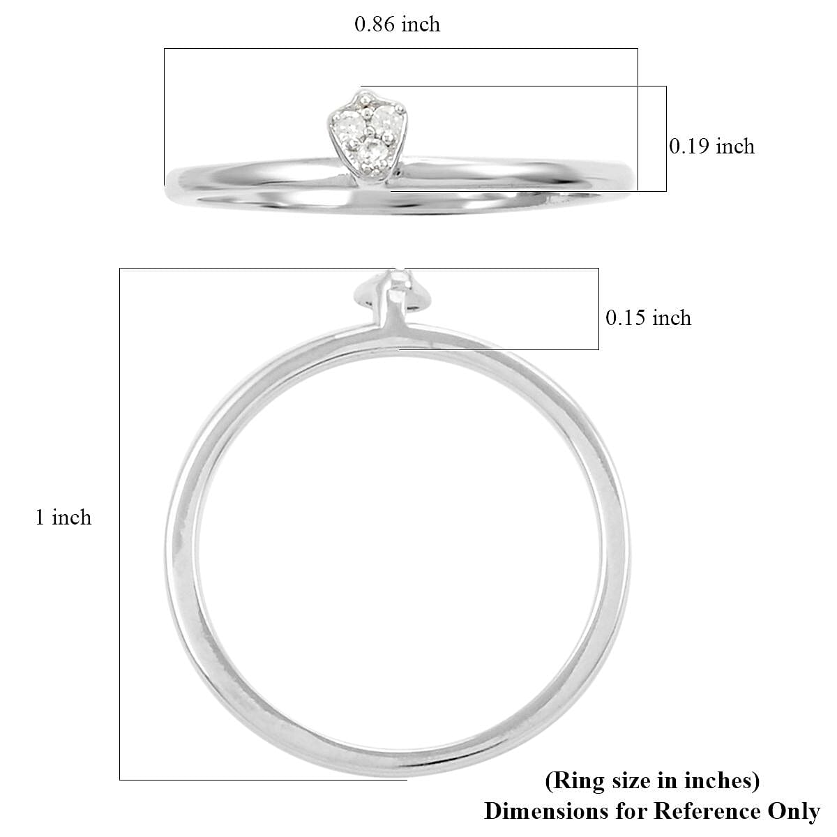 Set of 6 Simulated White and Purple Diamond Butterfly Ring in Rhodium Over Sterling Silver (Size 8) 9.5 Grams 1.75 ctw