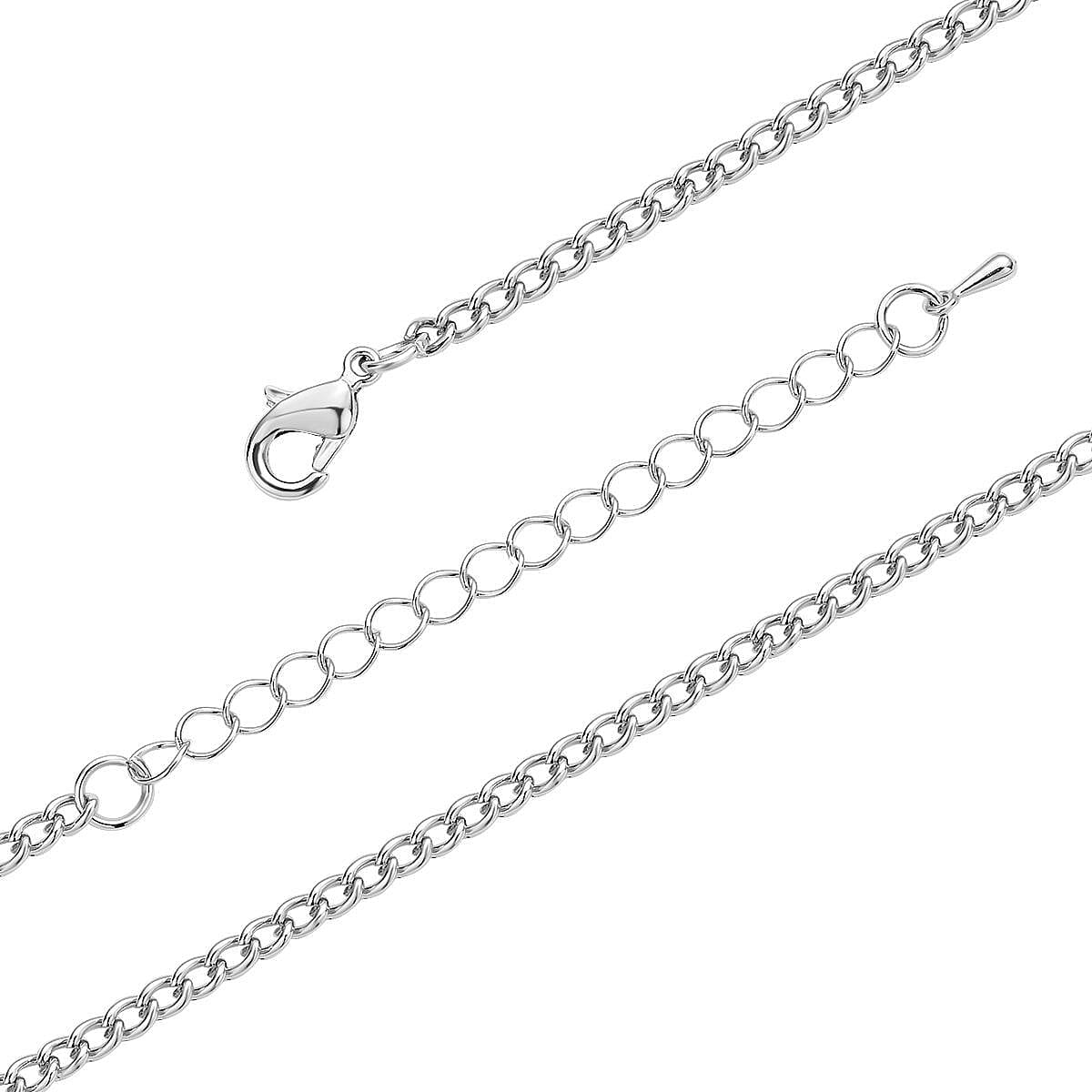 Multi Color Austrian Crystal and Magic Color Glass Cross Pendant Necklace 29-31 Inches in Silvertone image number 4