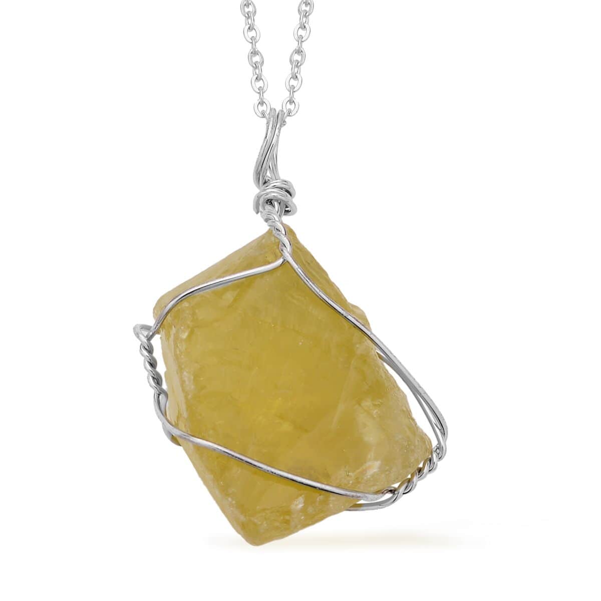 Doorbuster Rough Cut Galilea Rose Quartz, Amethyst and Brazilian Citrine Pendant Necklace 20 Inches in Silvertone and Stainless Steel 250.00 ctw image number 6