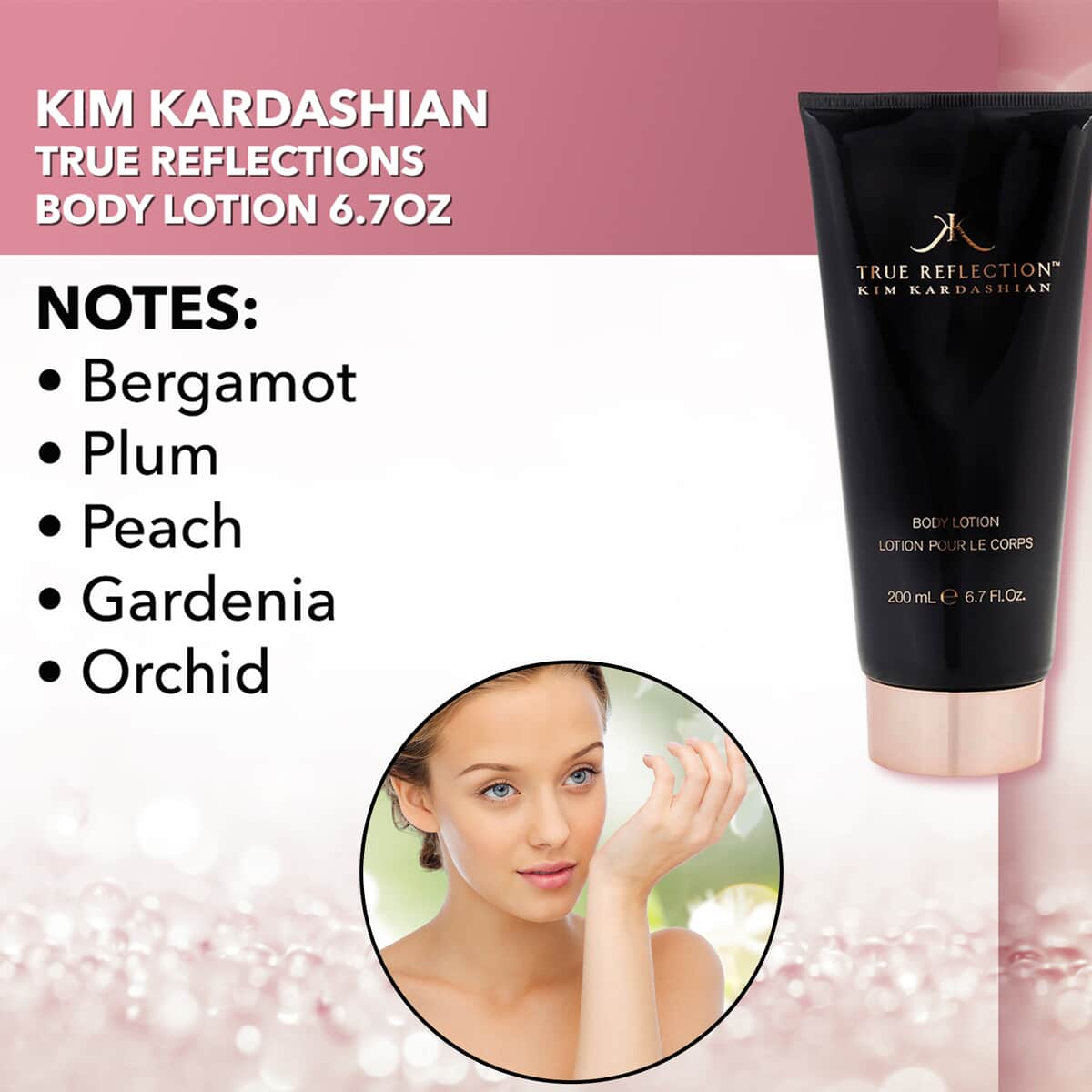 Set of Kim Kardashian True Reflection Women Eau De Parfum Spray & Kim Kardashian True Reflection Body Lotion | Body Spray | Body Cream | Best Body Lotion for Dry Skin image number 1