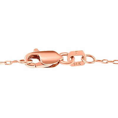 Ankur Treasure Chest 14K Rose and White Gold Natural Pink and White Diamond SI1 1.00 ctw Heart Pendant Necklace 4.80 Grams 18 Inches