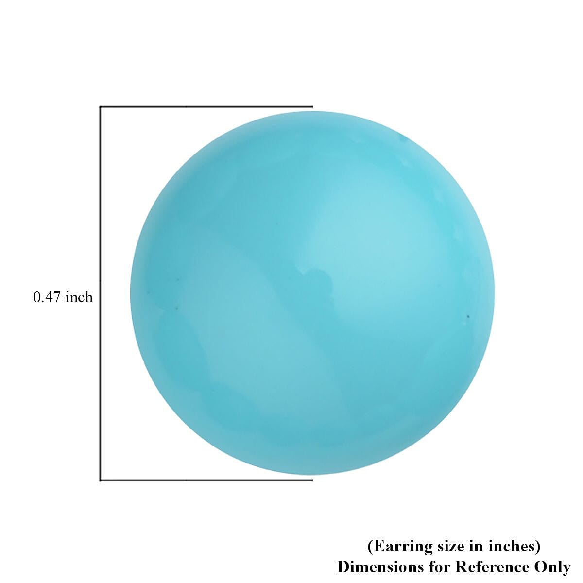 Turquoise Blue Shell Pearl 11-13mm Stretch Bracelet and Stud Earrings in Stainless Steel , Tarnish-Free, Waterproof, Sweat Proof Jewelry image number 6