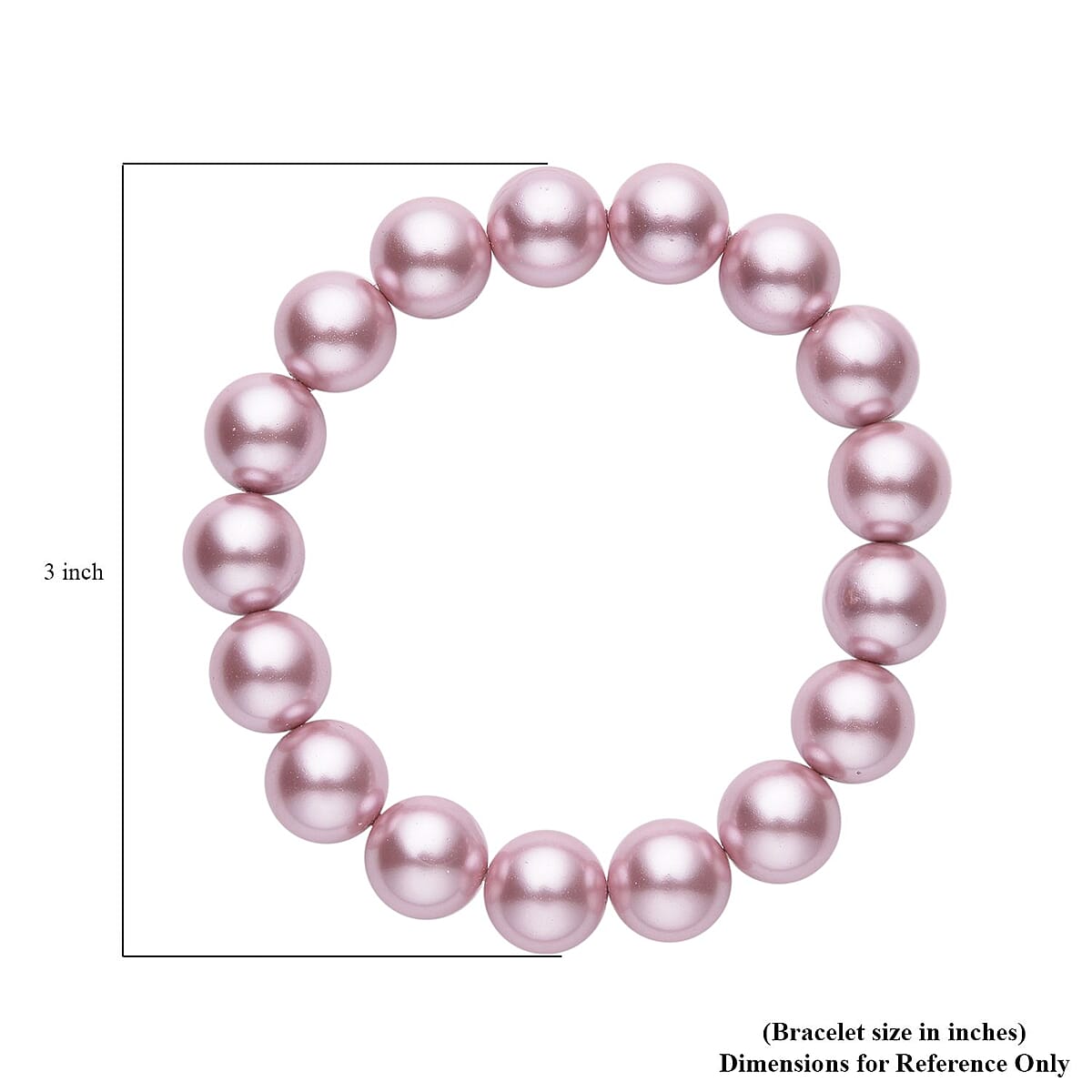 Purple Shell Pearl Stretch Bracelet Stud Earrings In Stainless Steel| Pearl Jewelry Set For Women| Fashion Jewelry Gifts| Solitaire Studs For Women image number 3