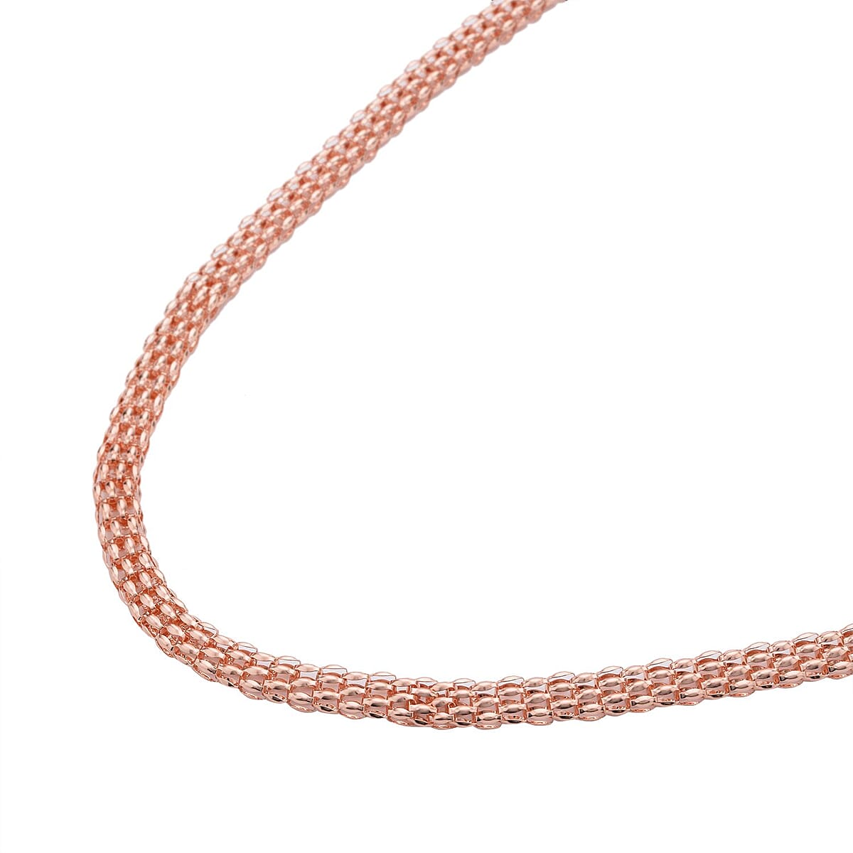 Set of 6pcs Flat Popcorn Chain Choker Necklace (20-22Inches) and Bracelet (7.50-9.0In) in ION Plated YRG and Stainless Steel , Tarnish-Free, Waterproof, Sweat Proof Jewelry image number 3