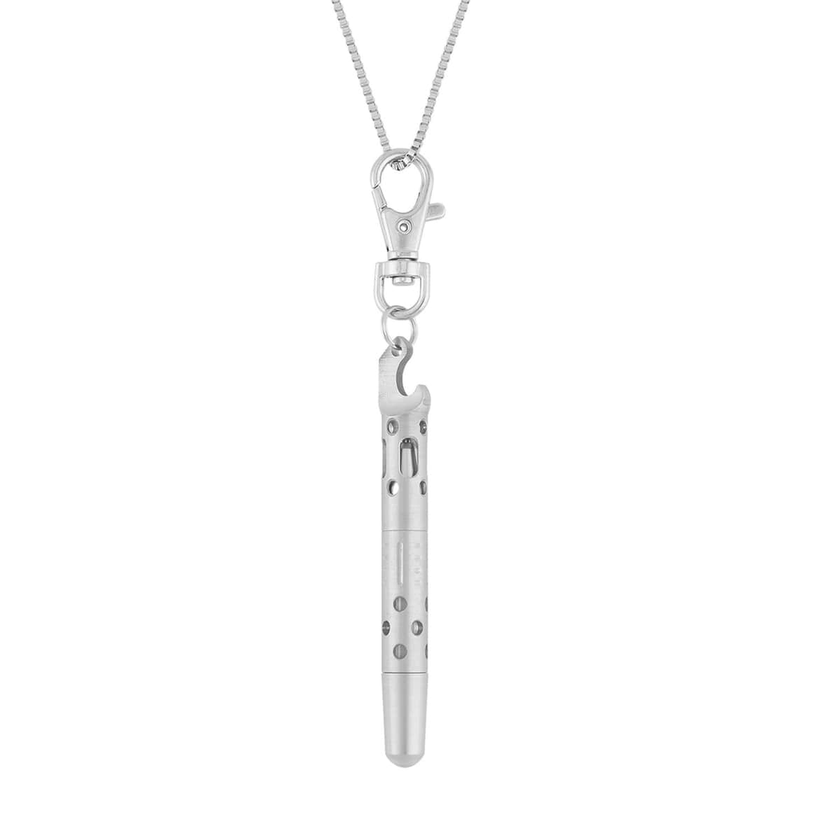 Multi-function Key Chain Pendant Necklace (30-32 Inches) in Stainless Steel , Tarnish-Free, Waterproof, Sweat Proof Jewelry image number 0
