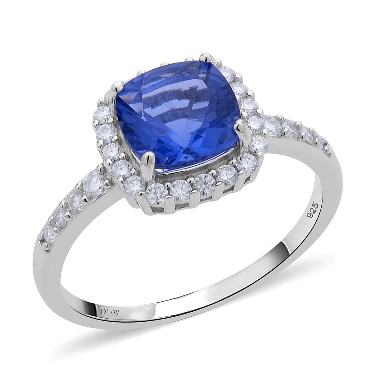 Color Change Fluorite and Moissanite Halo Ring (Size 8.0) Stud Earrings and Pendant Necklace 18 Inches in Rhodium Over Sterling Silver 7.85 ctw image number 2