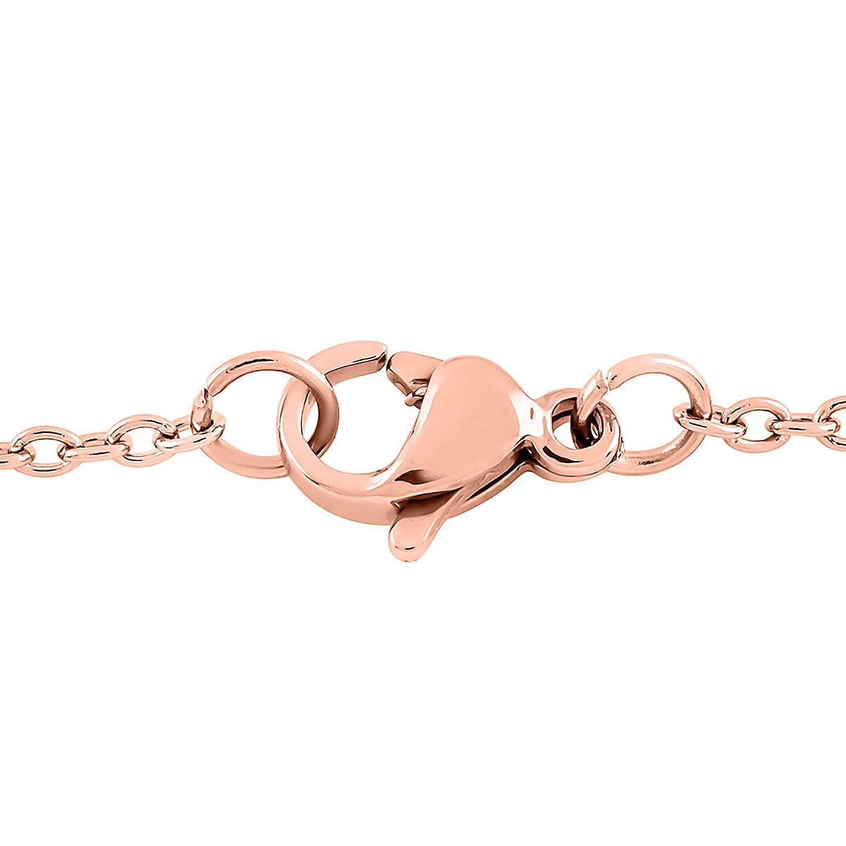 Purple Freshwater Pearl and Simulated Diamond Floral Pendant in 14K Rose Gold Over Sterling Silver with ION Plated RG Stainless Steel Necklace 20 Inches 1.00 ctw image number 5