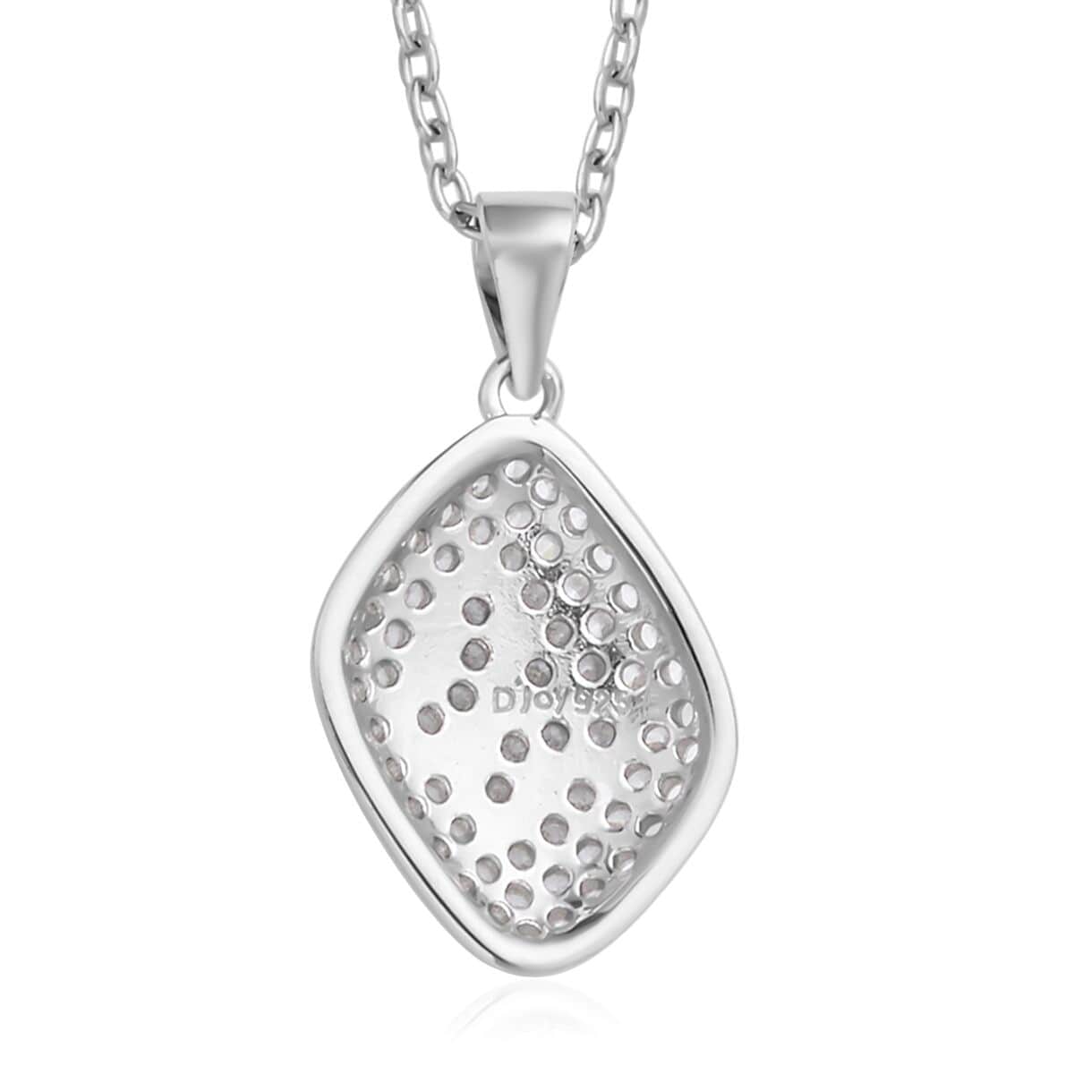 Simulated Diamond Butterfly Pendant in Rhodium Over Sterling Silver with Stainless Steel Necklace 20 Inches image number 4