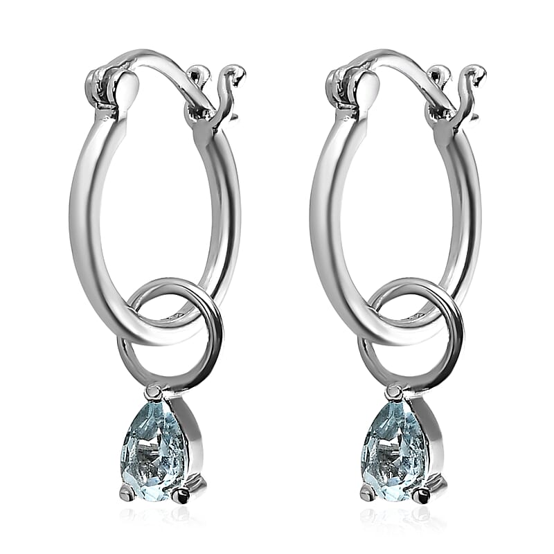 Set of 3 Peridot, Thai Black Spinel, Sky Blue Topaz Earrings in Stainless Steel 1.75 ctw , Tarnish-Free, Waterproof, Sweat Proof Jewelry