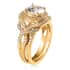 120 Facets Moissanite Stackable Ring in Vermeil Yellow Gold Over Sterling Silver (Size 10.0) 3.00 ctw image number 4