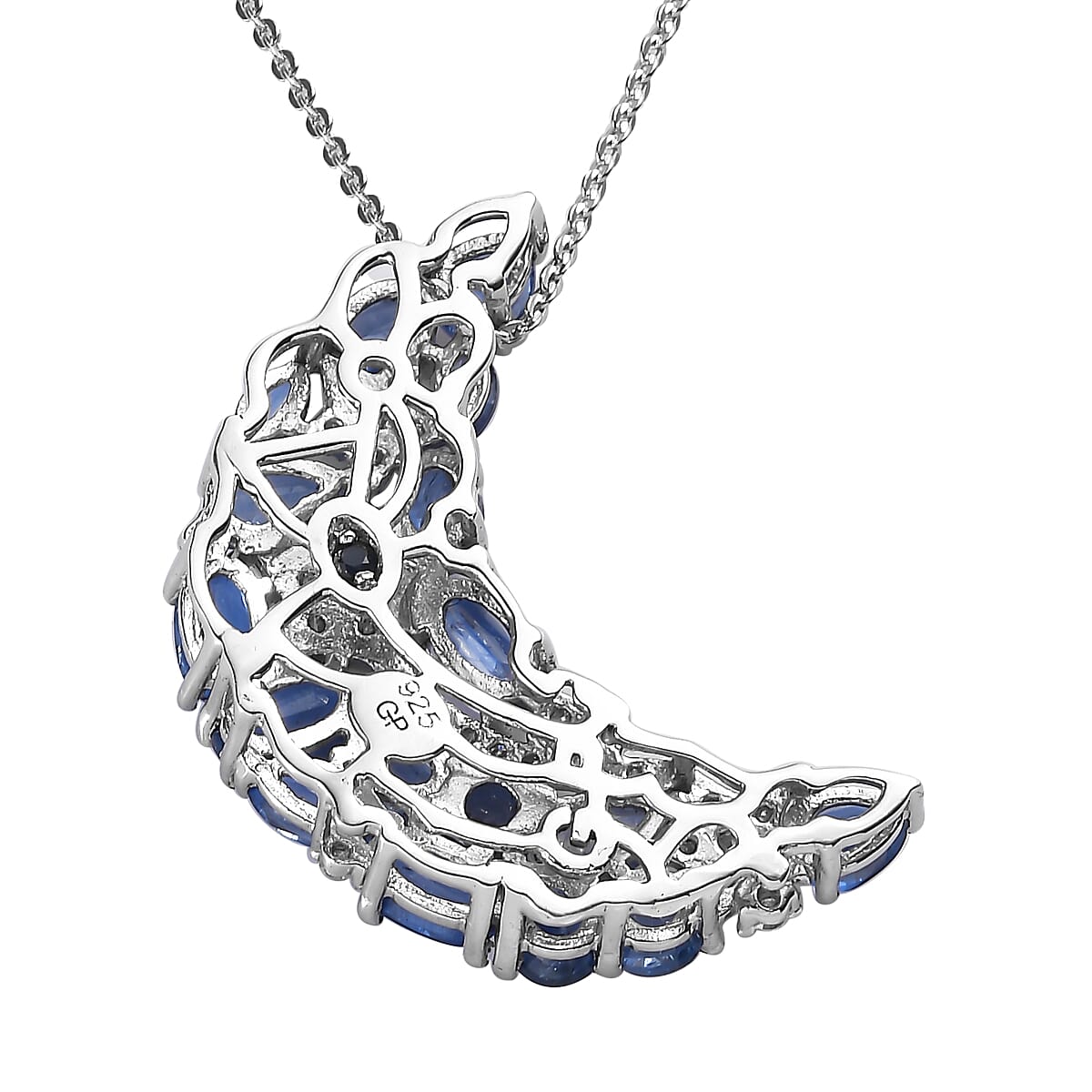 GP Celestial Dreams Collection Kashmir Kyanite and Multi Gemstone Pendant Necklace 20 Inches in Platinum Over Sterling Silver 4.35 ctw image number 4