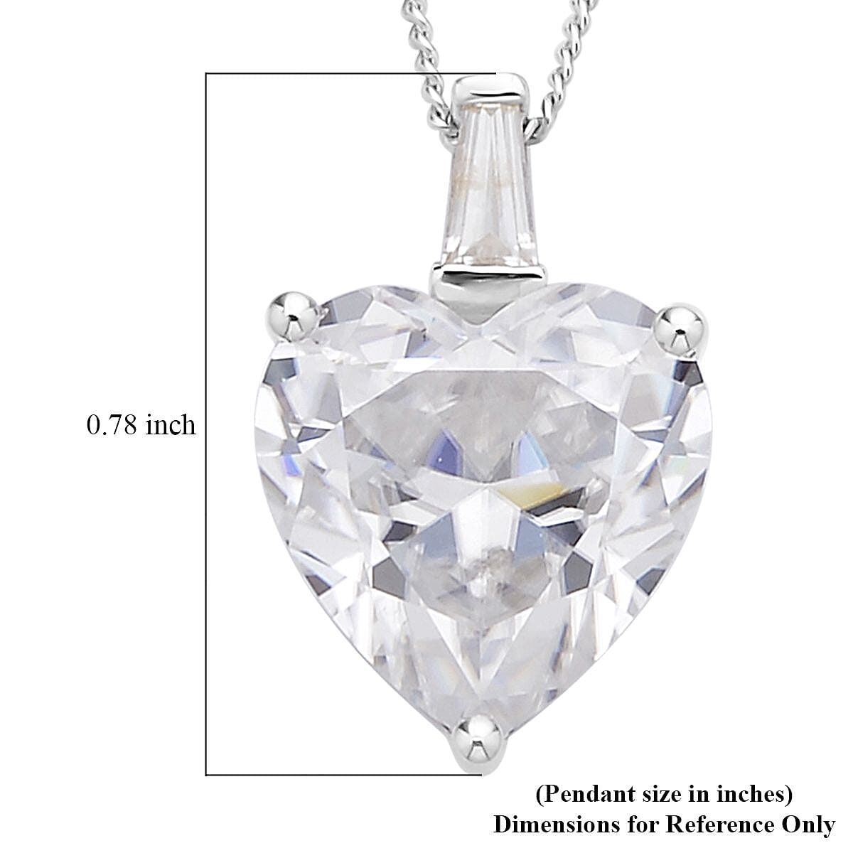 Crushed Ice Cut Moissanite Pendant Necklace 18 Inches in Rhodium Over Sterling Silver 7.90 ctw image number 5