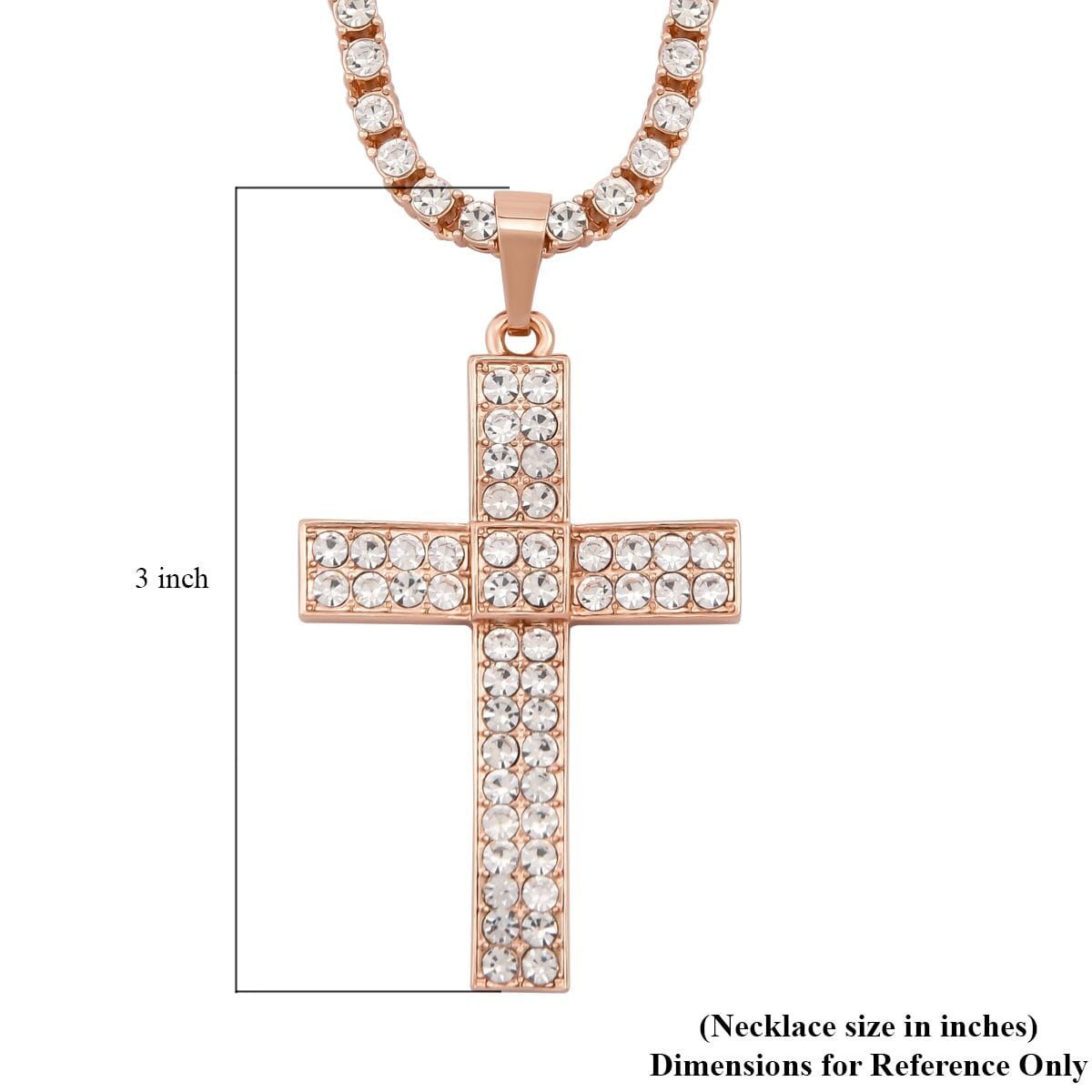 Buy White Austrian Crystal Cross Pendant Necklace 20 Inches in