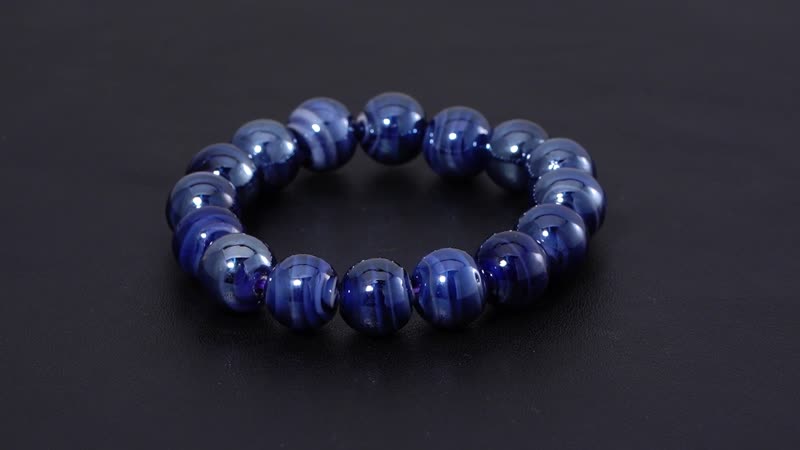 Purple Color Style Beaded Stretch Bracelet and Earrings in Stainless Steel
